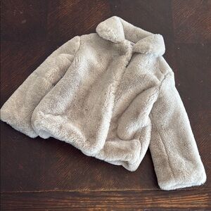 Gray Faux Fur Jacket